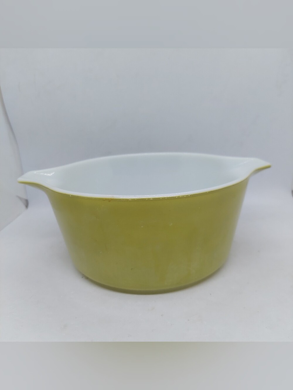 Pyrex Verde Avocado Green 1 1/2 QT Mixing Bowl Ovenware 474-B No Lid Vintage USA